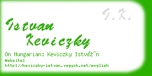 istvan keviczky business card